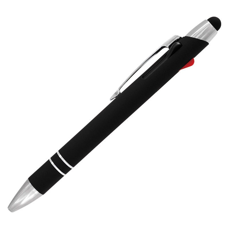 メタルラバー3色タッチボールペン