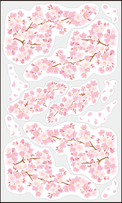 ウィンドウステッカー 桜 100×60cm