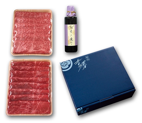 銀座吉澤　黒毛和牛雌牛　霜降りと赤身の食べ比べすき焼きセット