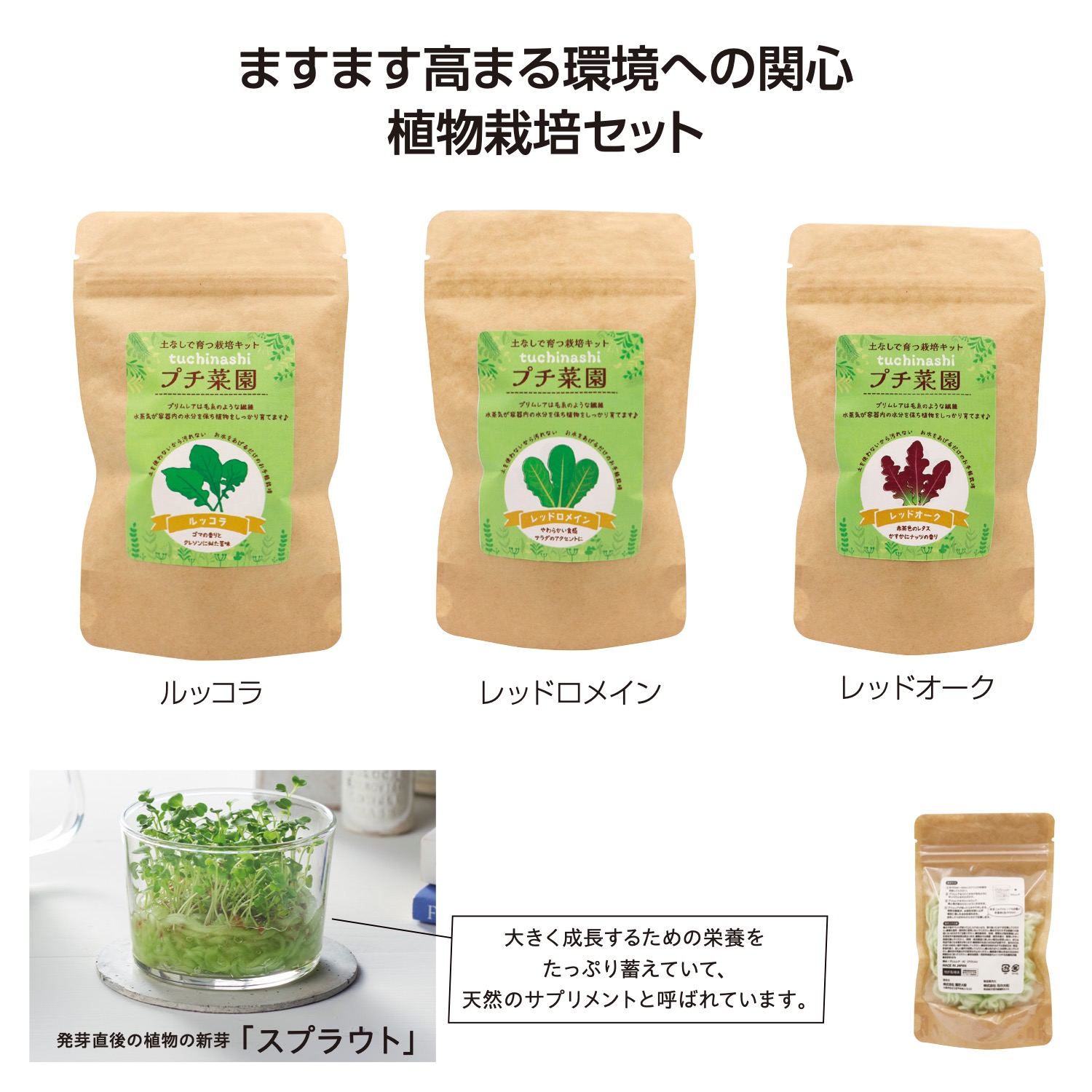 土なしプチ菜園栽培セット
