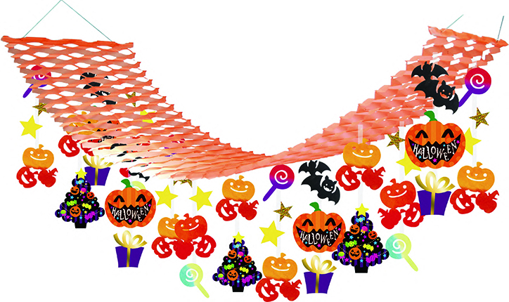 プレゼントハロウィンプリーツハンガー