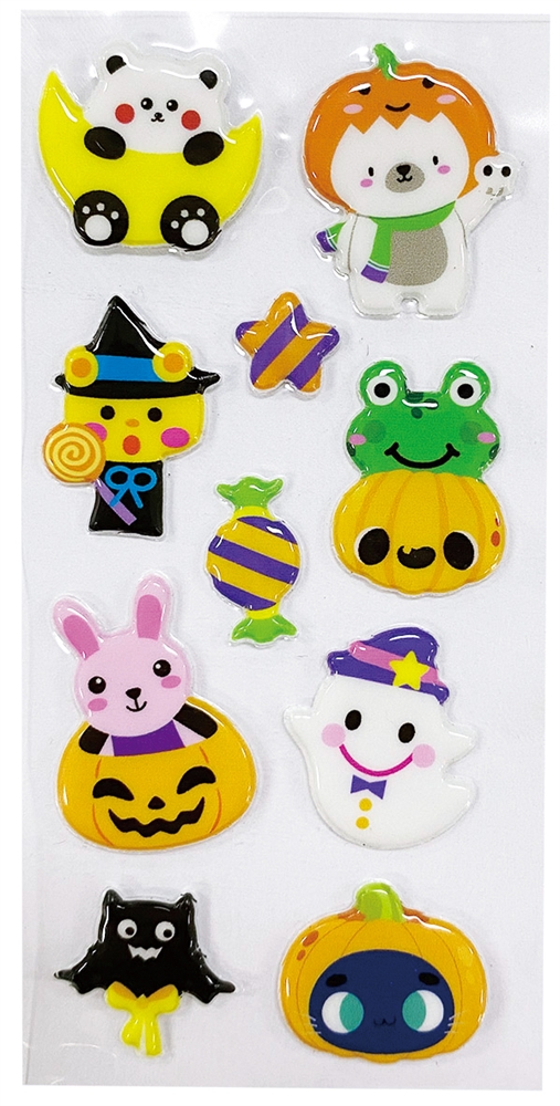 ハロウィンぷっくりミニシール