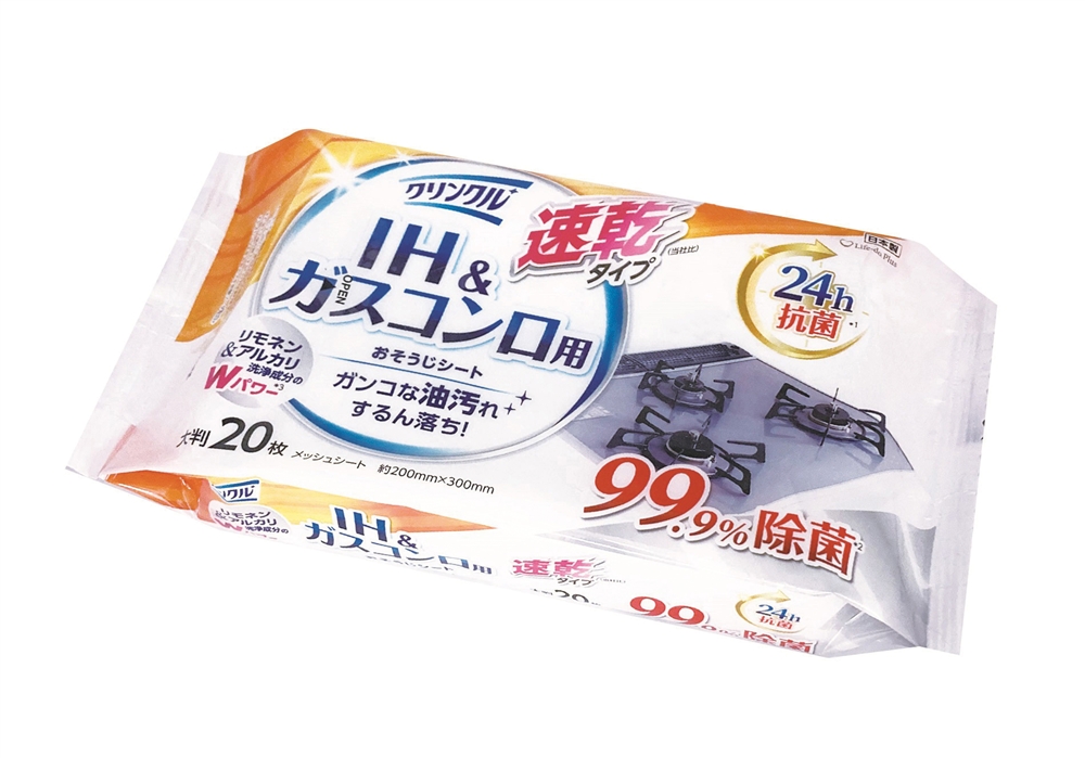 クリンクル　おそうじシート24ｈ抗菌速乾20枚（ＩＨ＆ガスコンロ用）