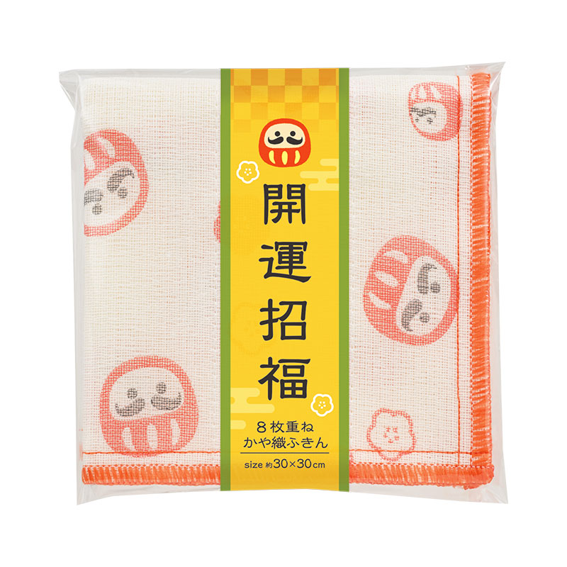 開運招福 かや織ふきん