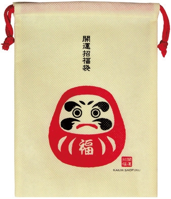 開運巾着袋１個（だるま）
