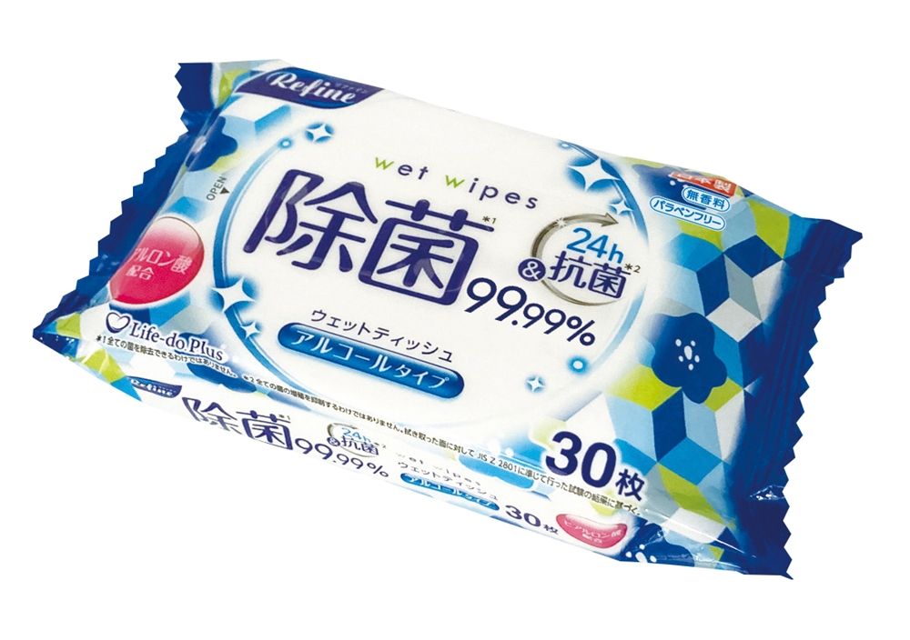 リファイン　アルコール除菌おでかけウェット３０枚
