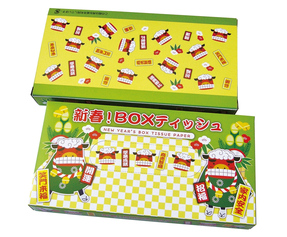 新春ＢＯＸティッシュ４０Ｗ