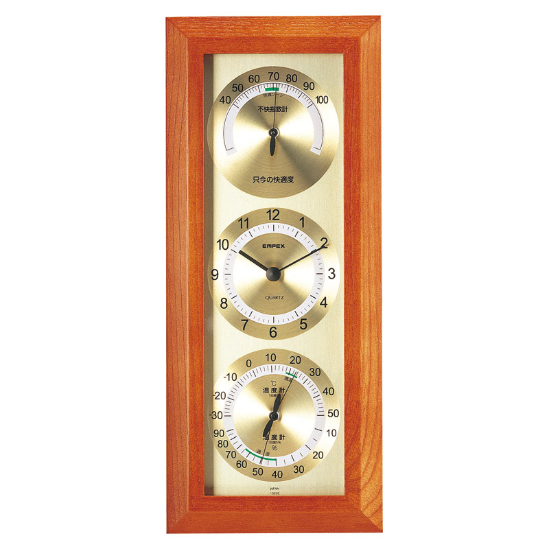 エンペックス 快適モニタ1台4役 不快指数計･時計･温度･湿度計