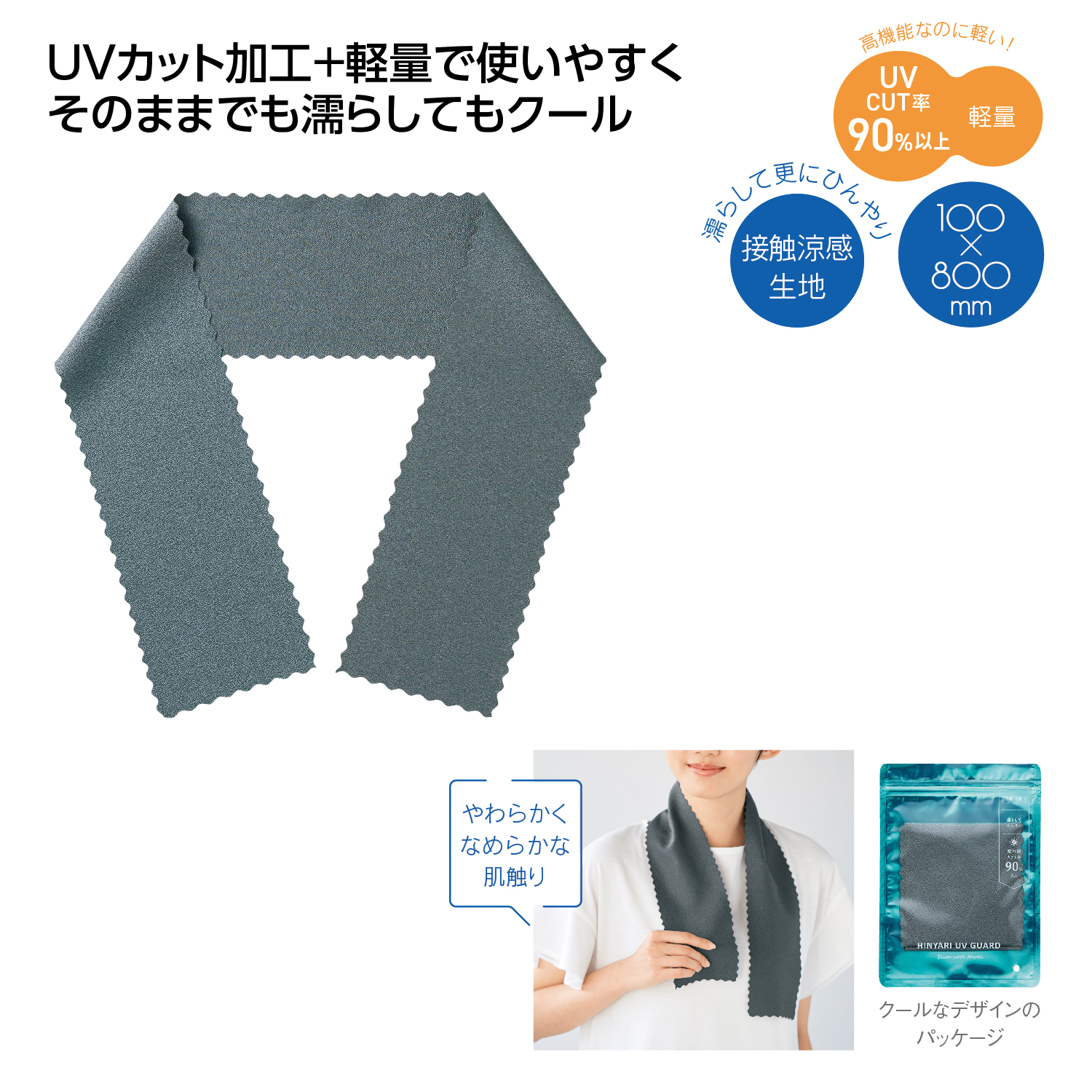 ヒンヤリUVガード スリムクールタオル