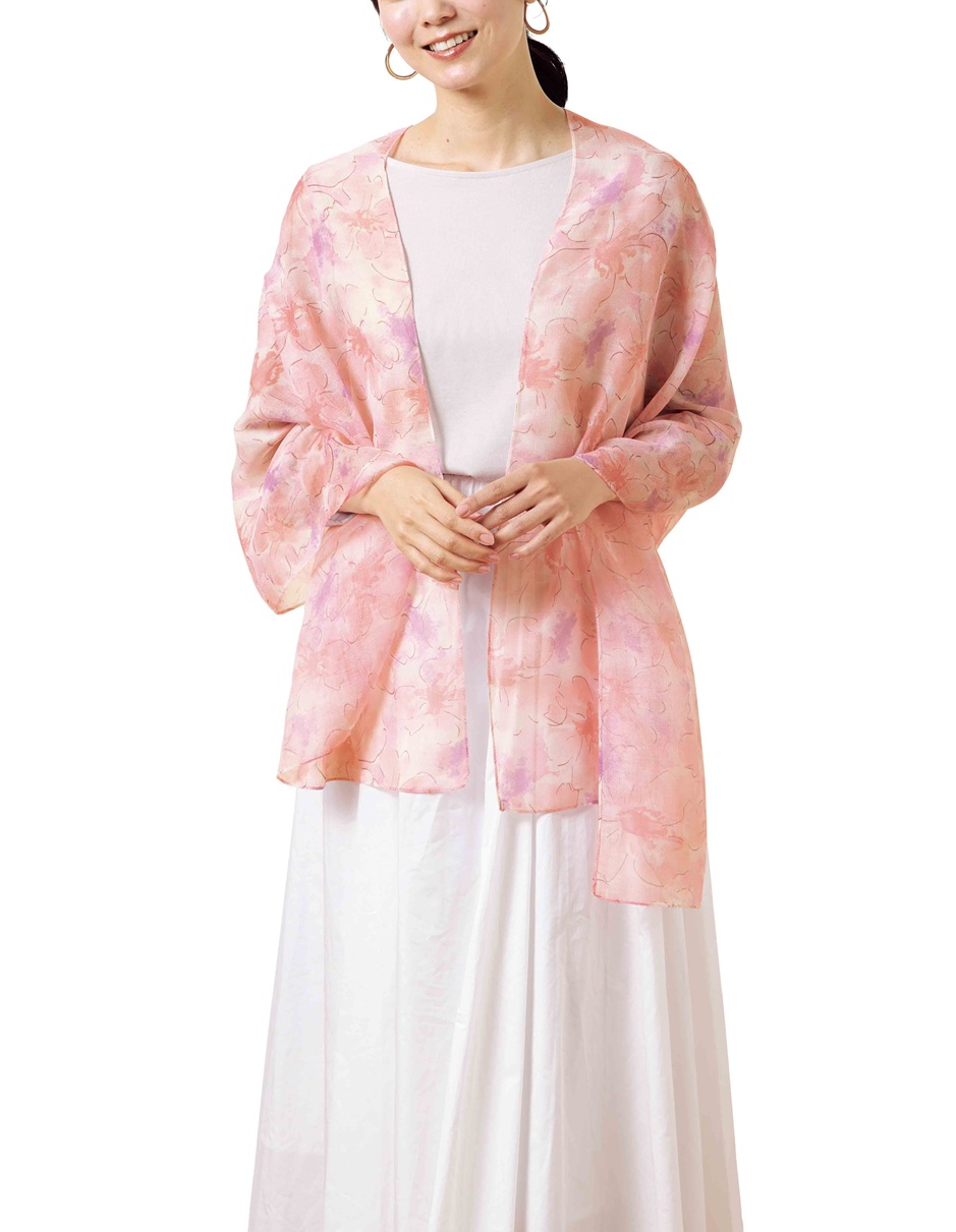 アラフル／UVケア花柄ストール