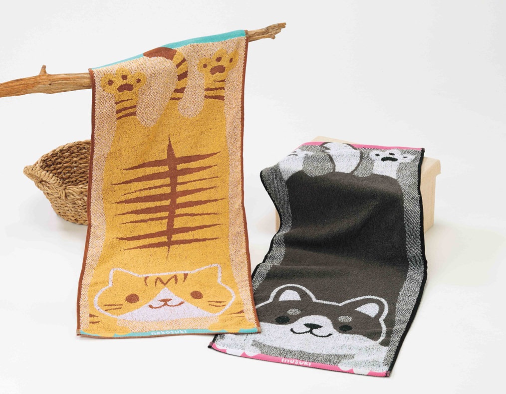 のび豆柴・のびちゃとらフェイスタオル