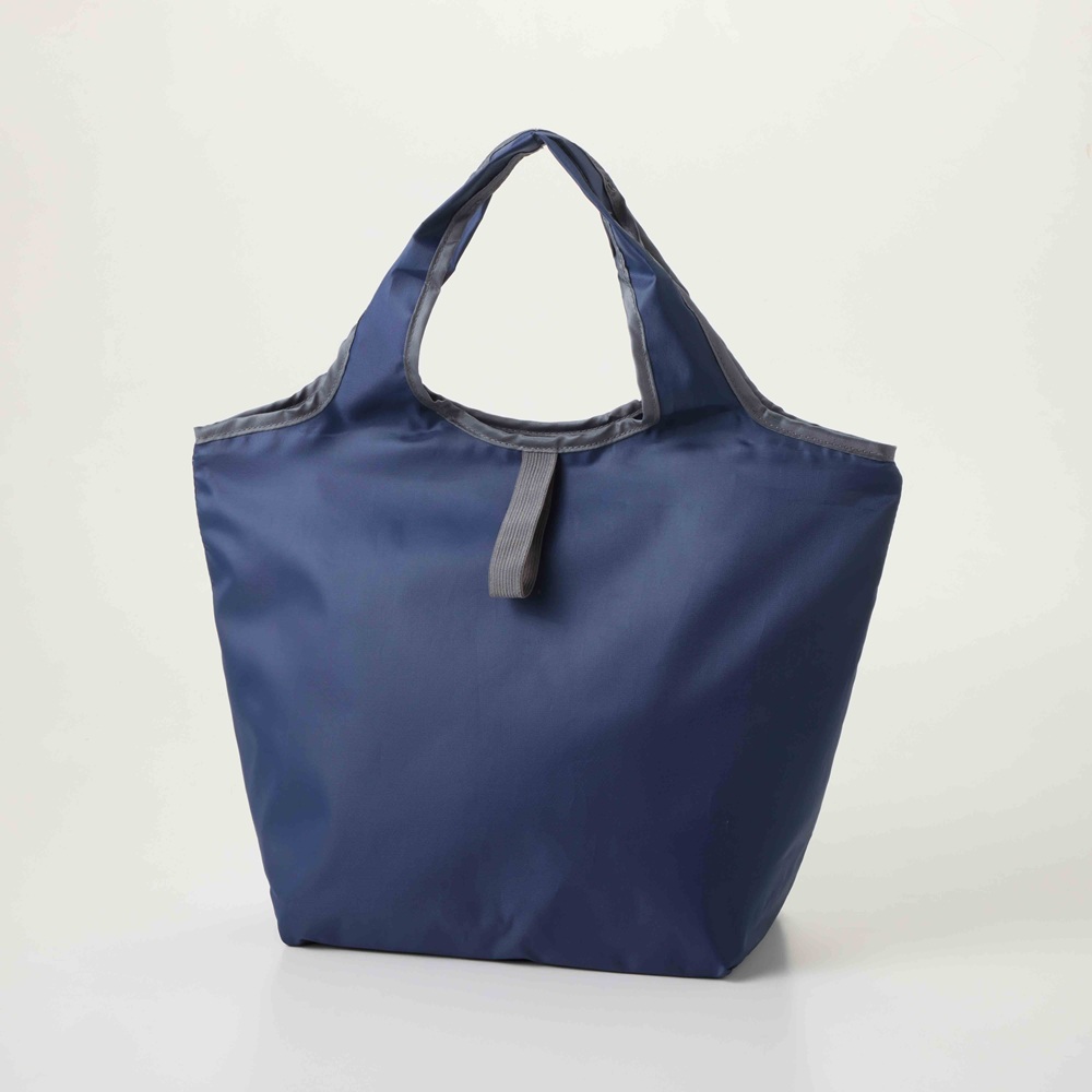 プレント／たためる保冷温バッグ　■ネイビー