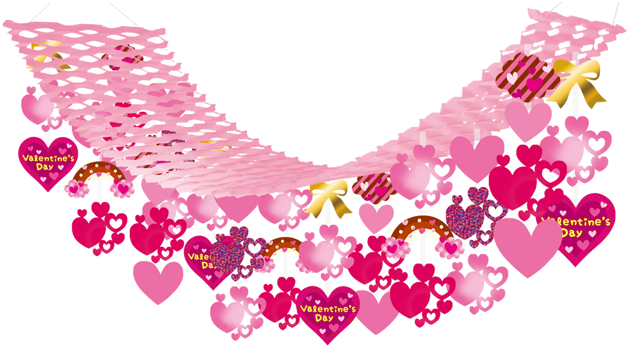 ファンシーバレンタインプリーツハンガー