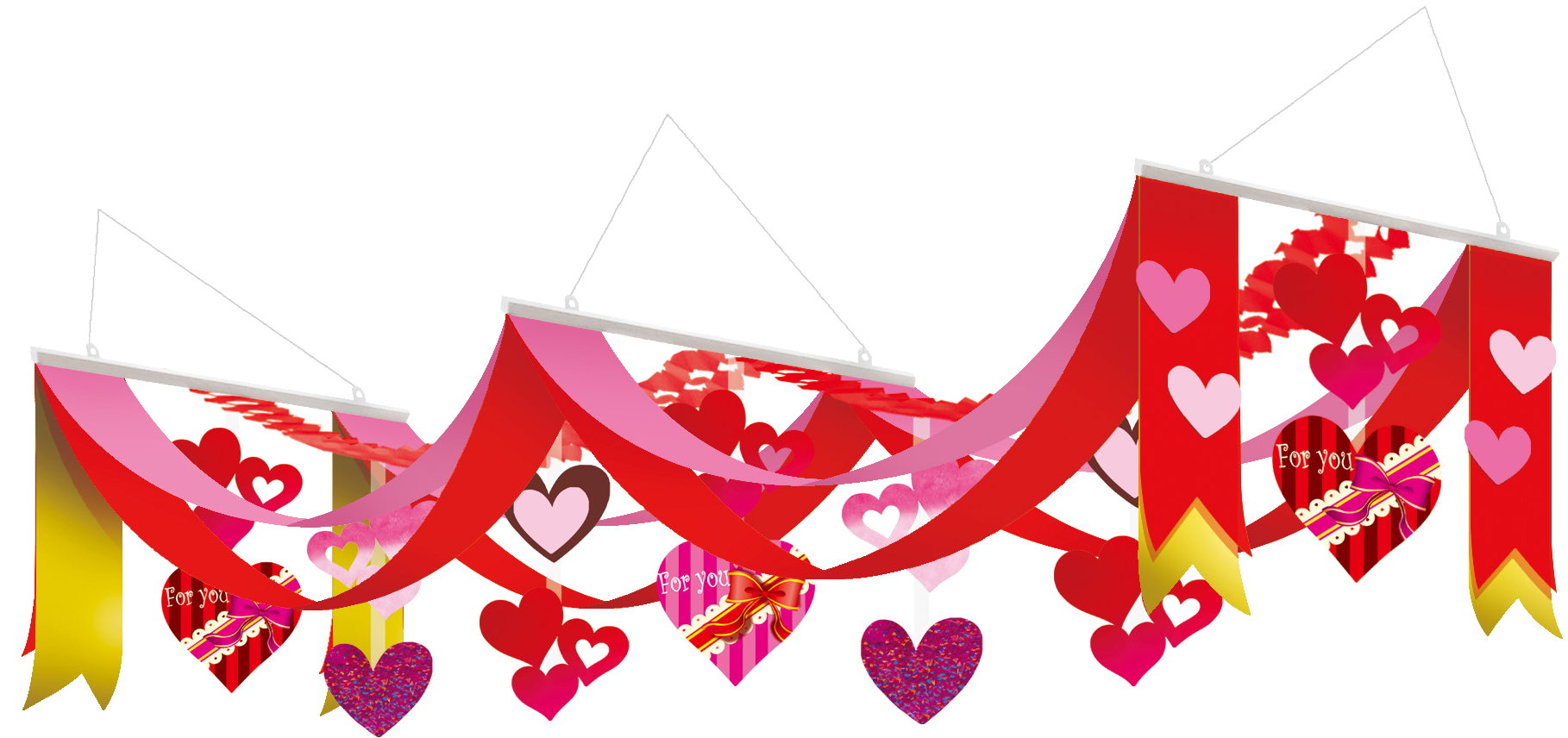 リボンハートバレンタインDXペナント