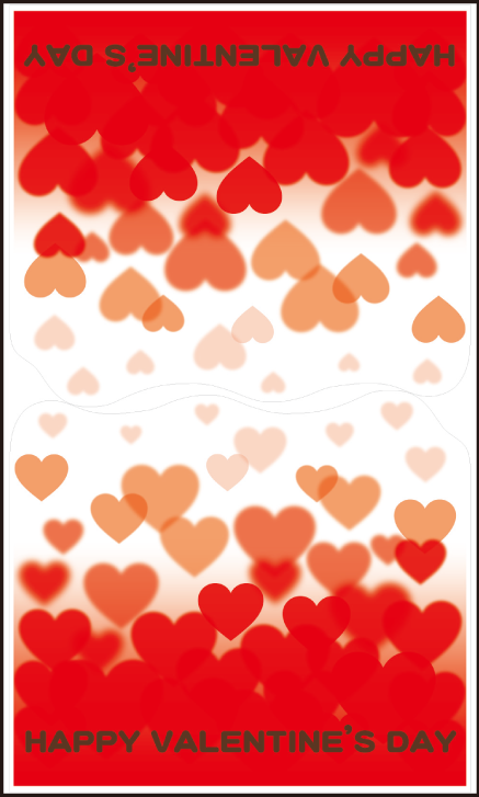 ウィンドウステッカー ハート 縦長タイプ