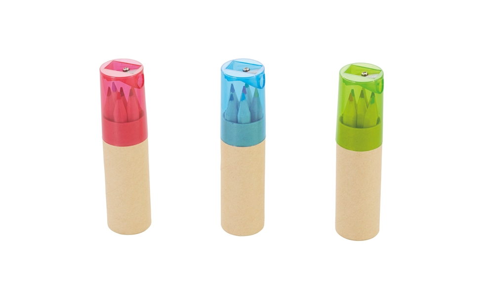 色えんぴつ6本入 鉛筆削り付き