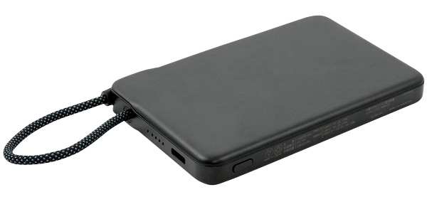 超安心安全 固体モバイルバッテリー5000mAh1個(ブラック)