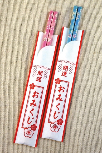 開運さくら箸おみくじ袋付1膳