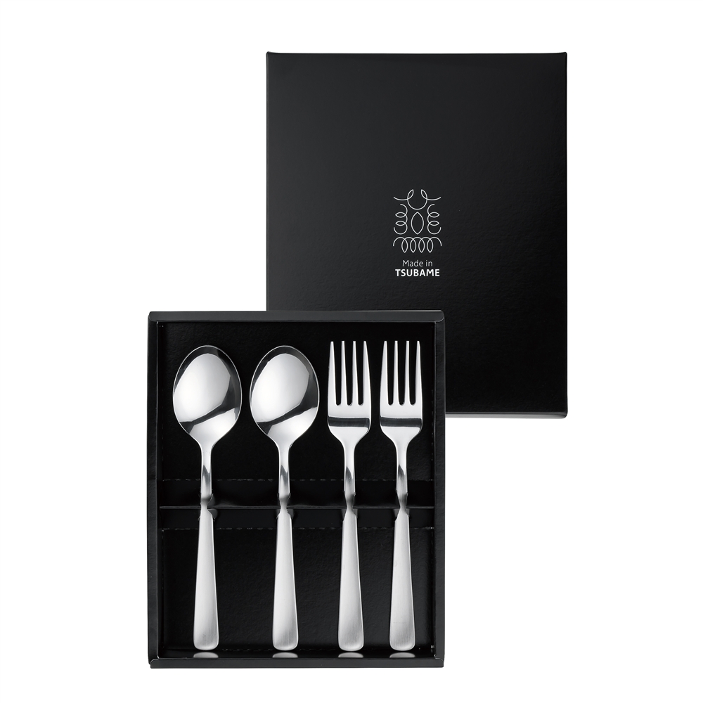 ステンライラック スプーンフォーク4本組