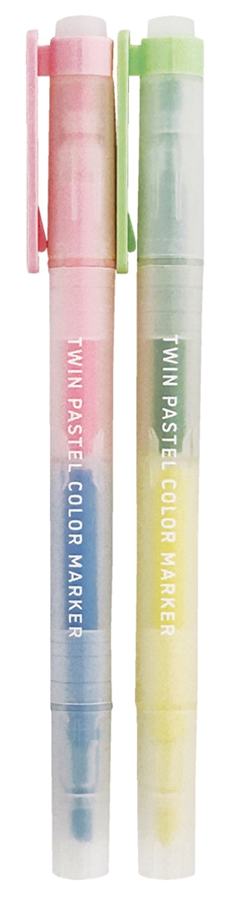 ツインパステルマーカー2本セット