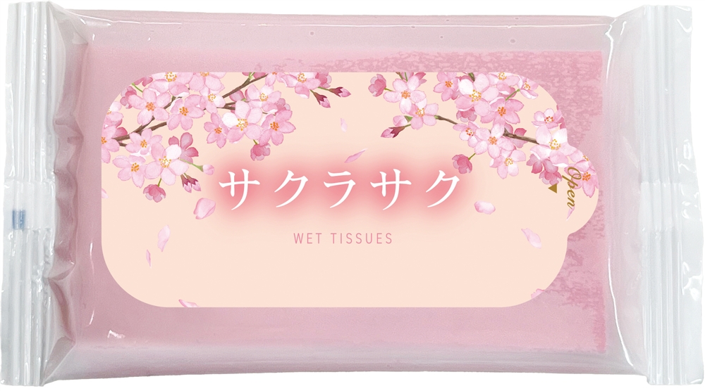 サクラサクカラーウエットティッシュ8枚