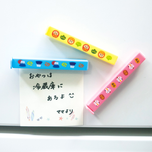 冷蔵庫にピタッと！招福フードクリップ(3個組)