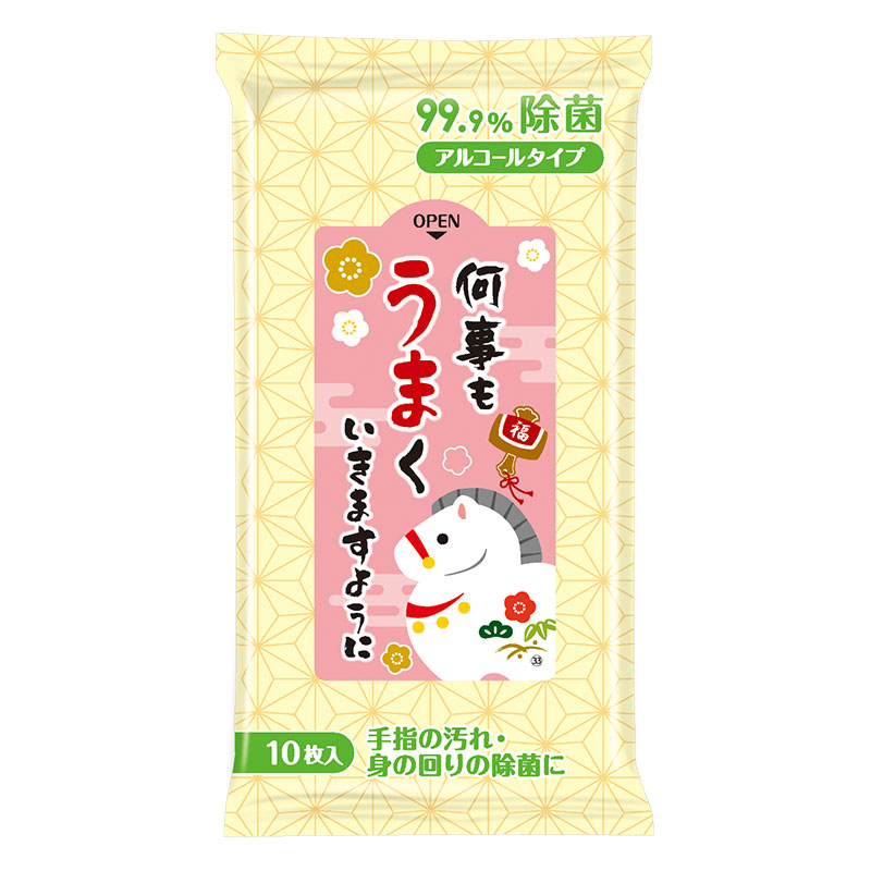 何事もうまくいきますように 99.9％除菌ウェットティッシュ
