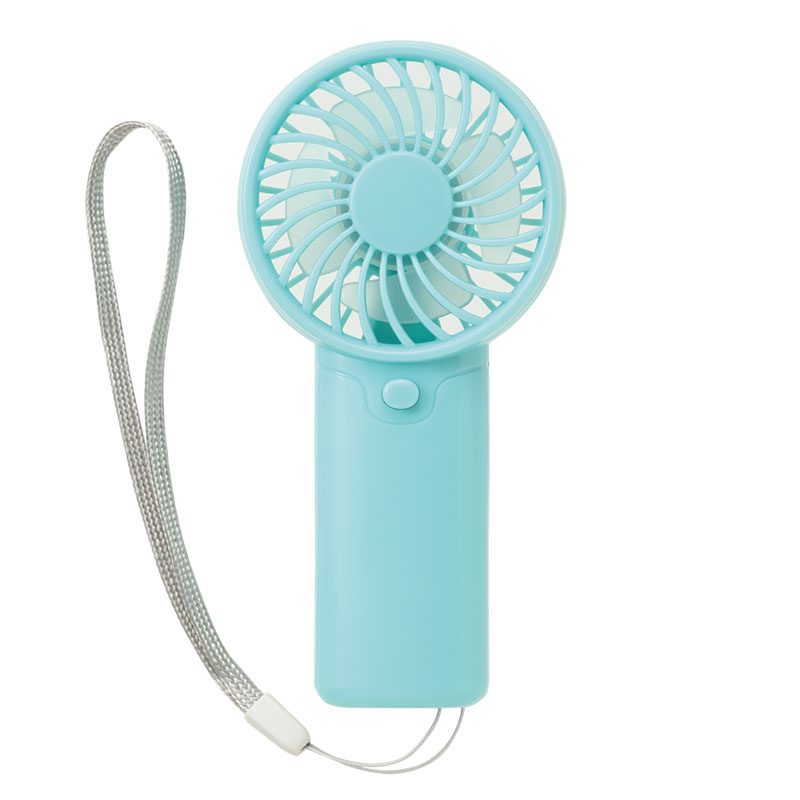 カラモ ストラップ付きハンディファン ミントブルー