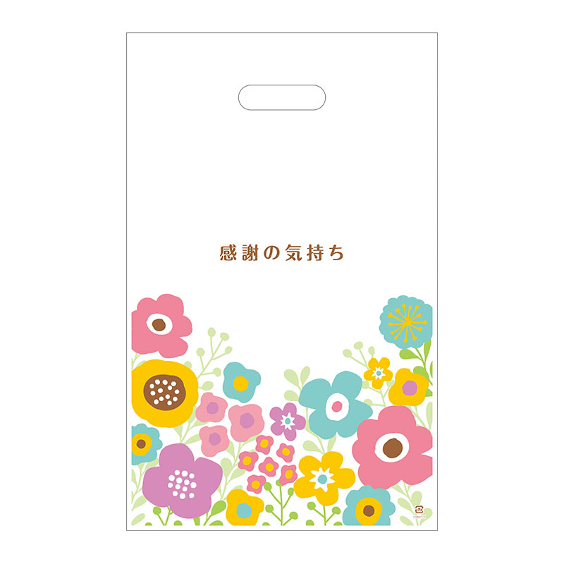 感謝の気持ちです 小判抜き手提げ袋（50枚入り）