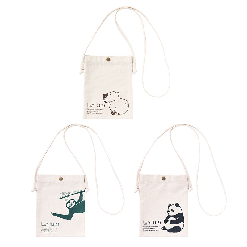 のんびり日和 コットンスマホサコッシュ