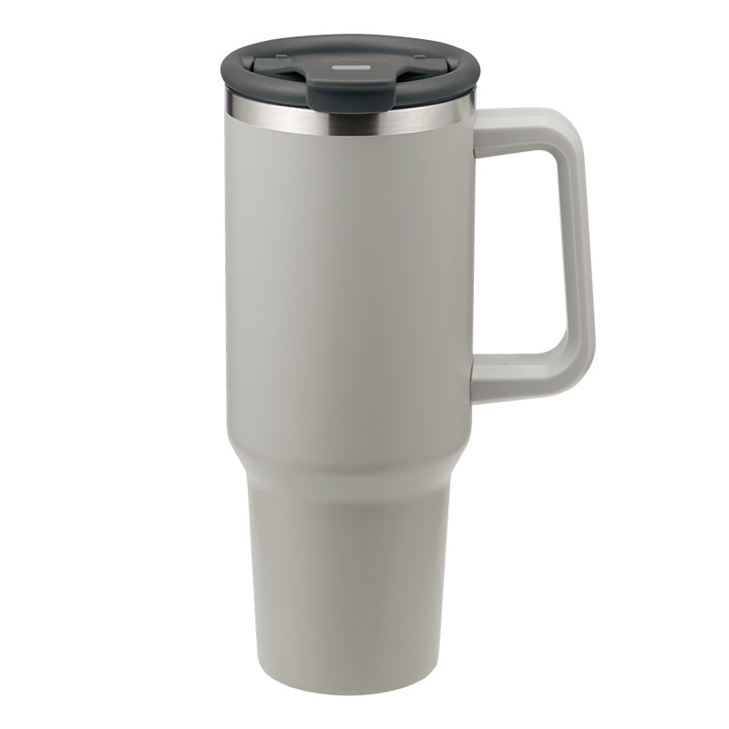カラモ ハンドル付き真空ステンレスビッグタンブラー 1.2L グレー