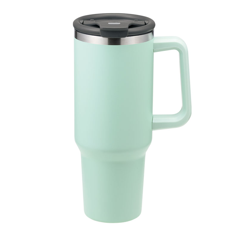 カラモ ハンドル付き真空ステンレスビッグタンブラー 1.2L ミントグリーン