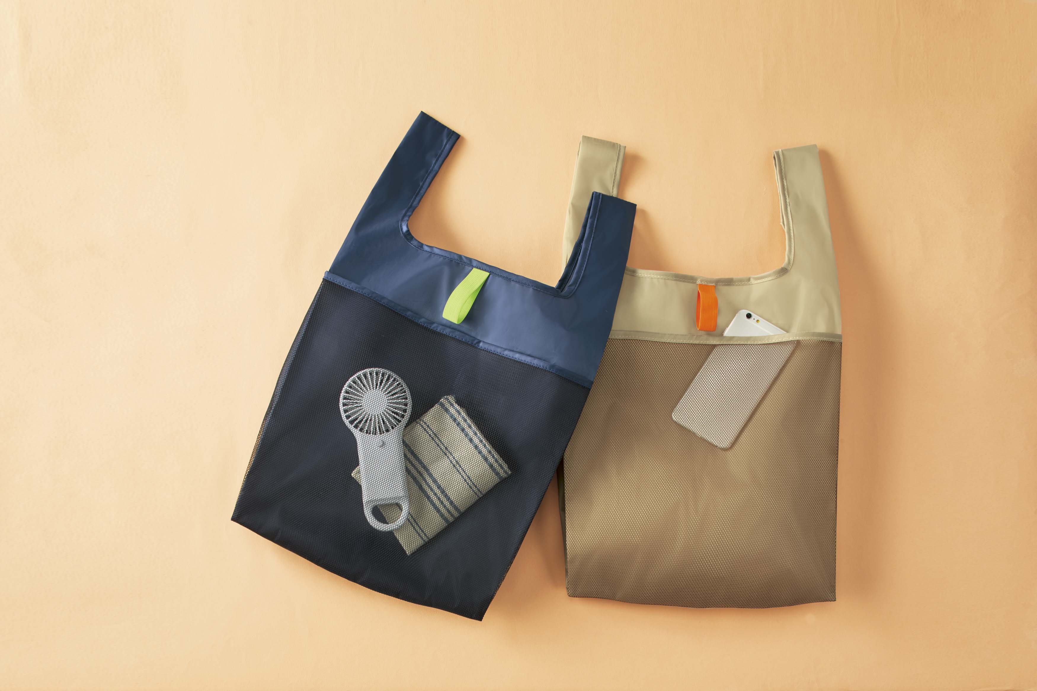 ミーロ／メッシュポケットエコバッグ