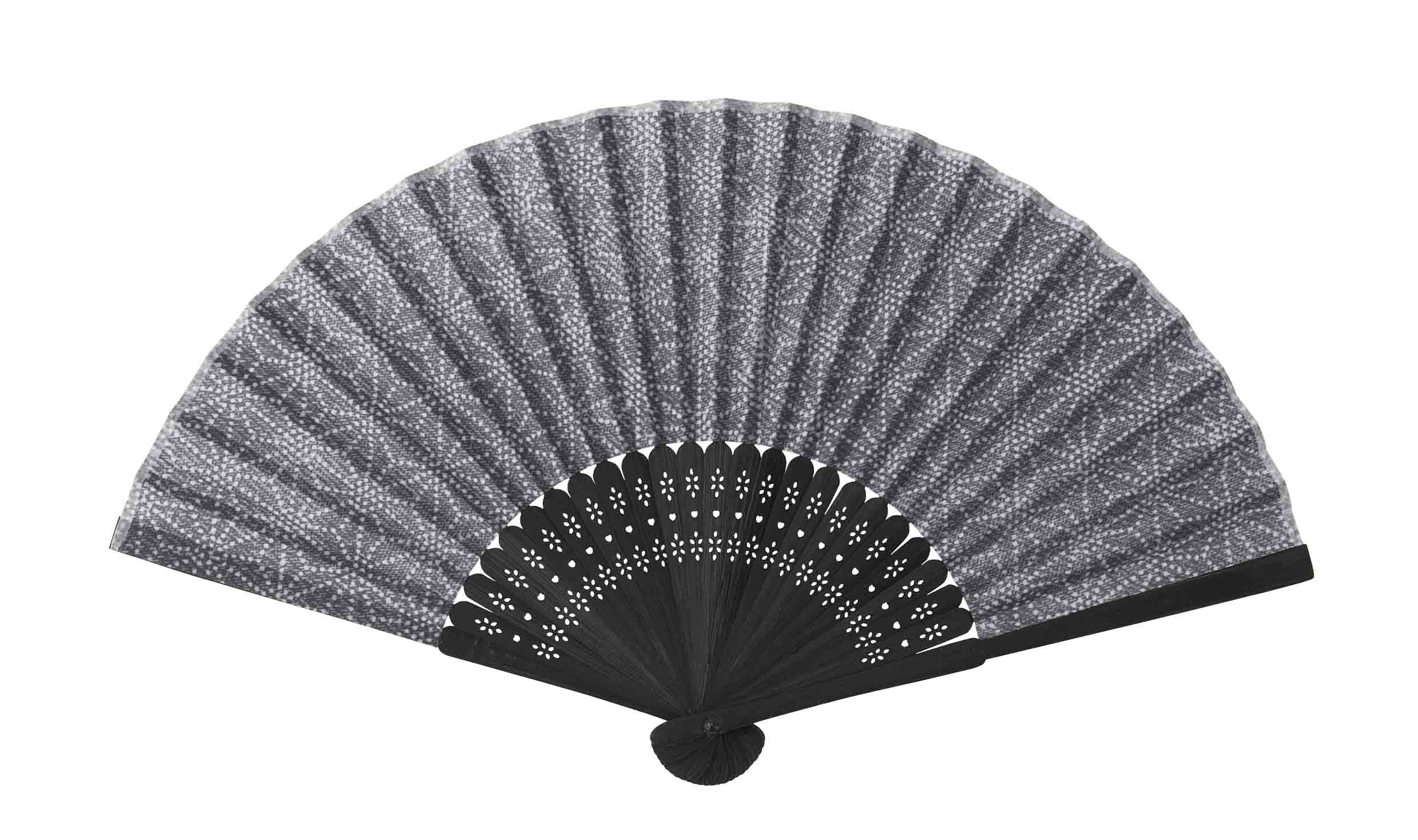 扇子-麻紋デニム