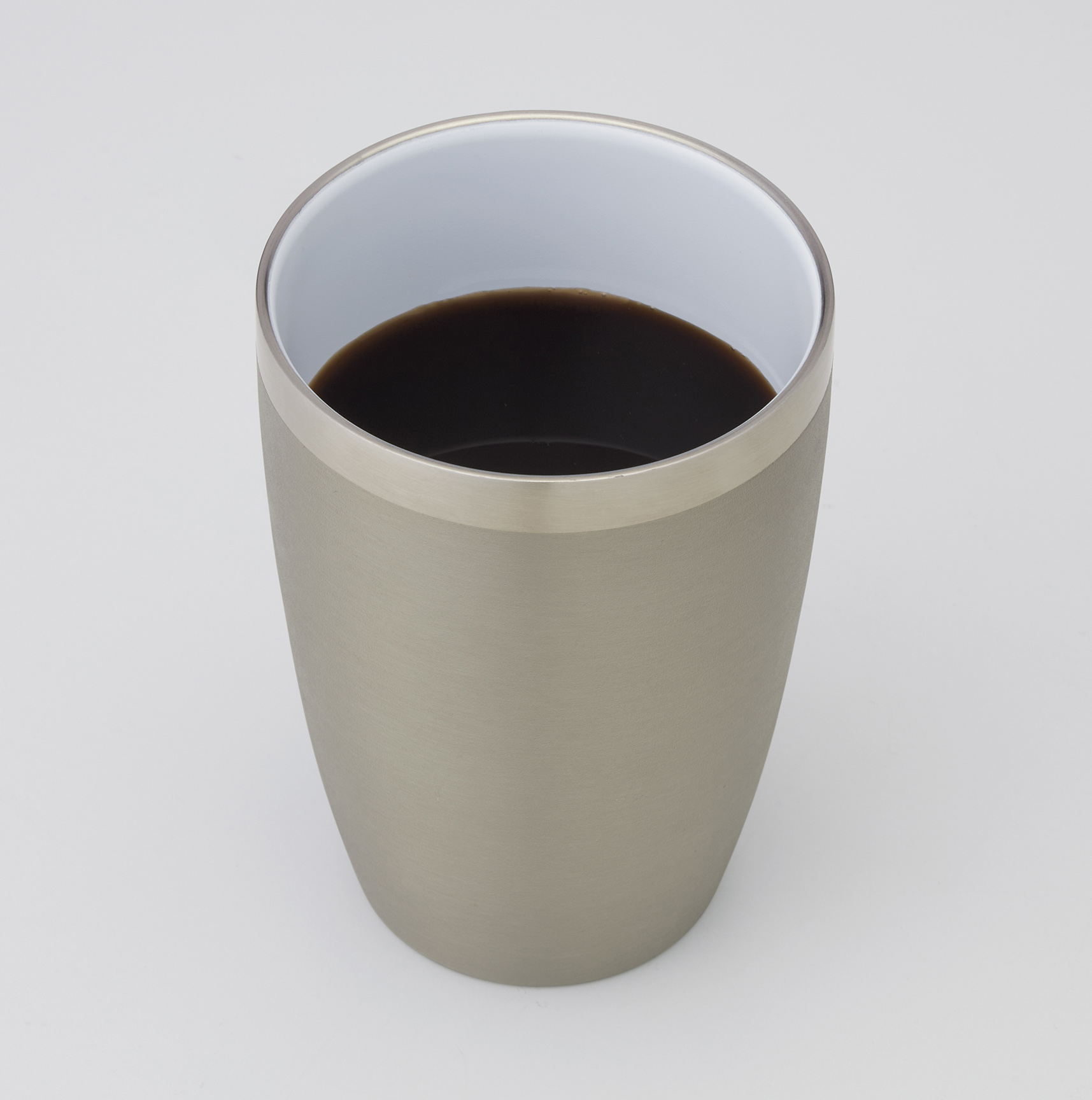 セラミック加工ステンレス断熱タンブラー420ml　シルバー