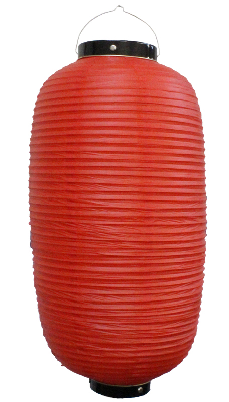 ビニール九長提灯 赤