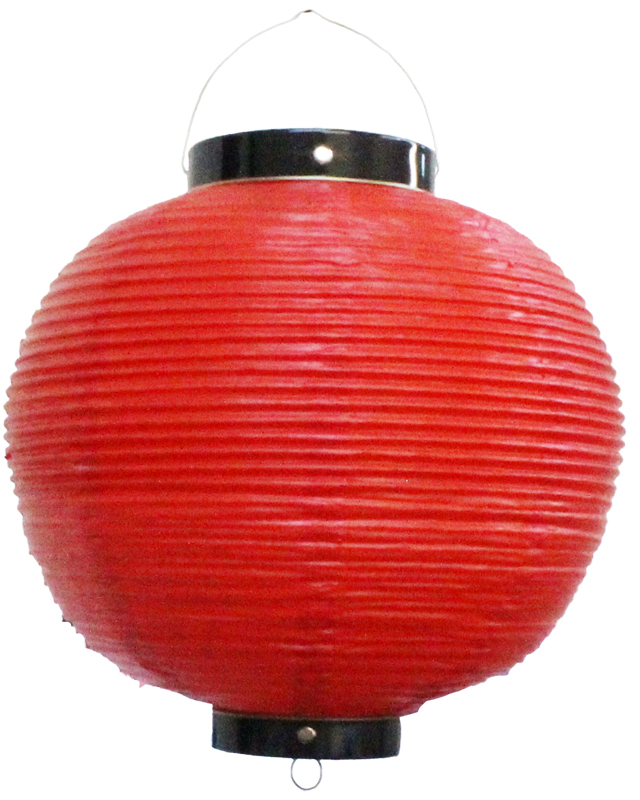 ビニール尺丸提灯 赤