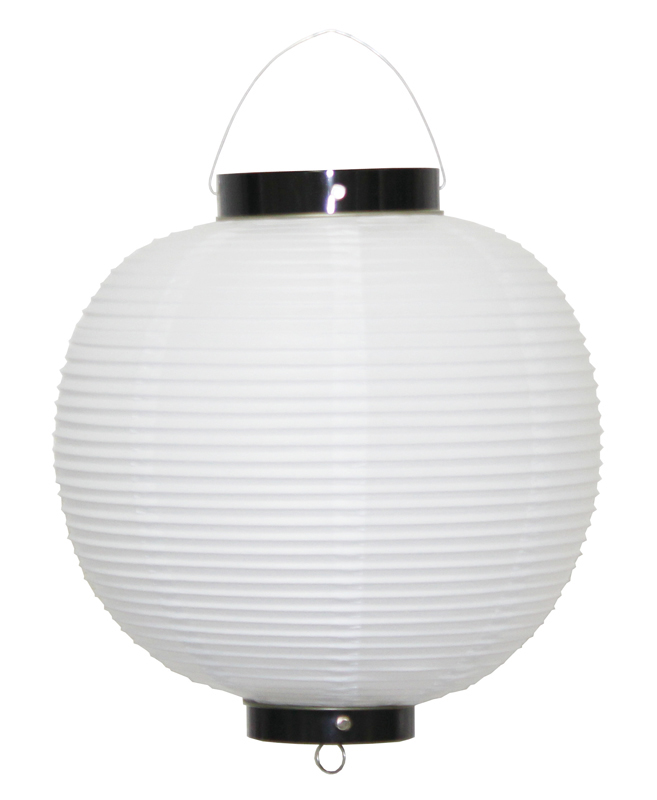 ビニール尺丸提灯 白