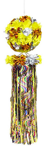 ZETウェーブくす玉吹き流し イエロー