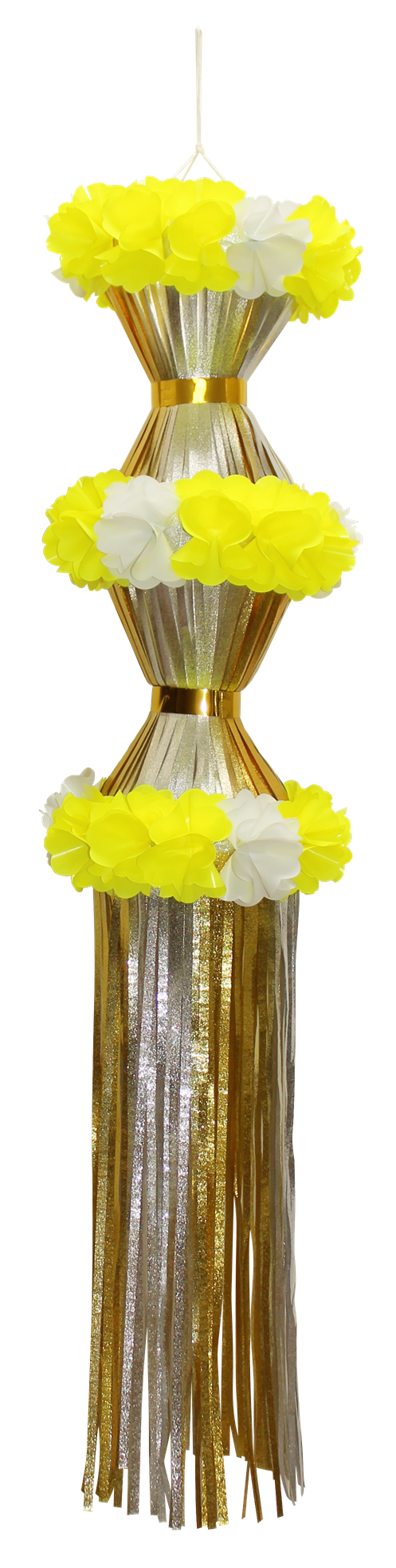 クリスタル2連つづみ吹流し イエロー