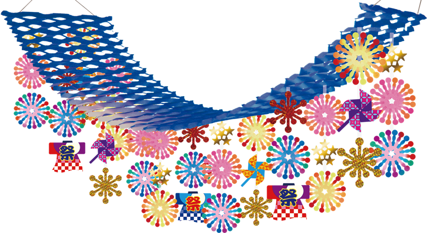 あざやか花火プリーツハンガー