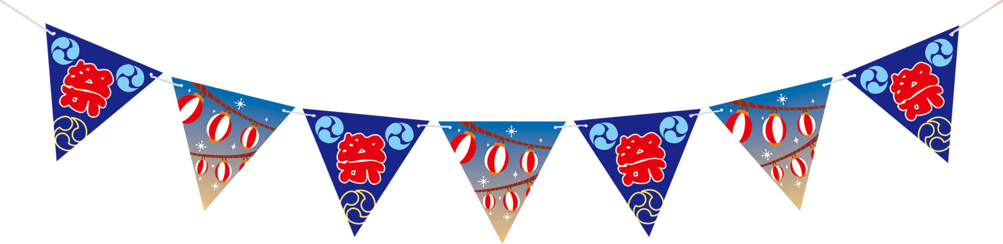 お祭り提灯フラッグ