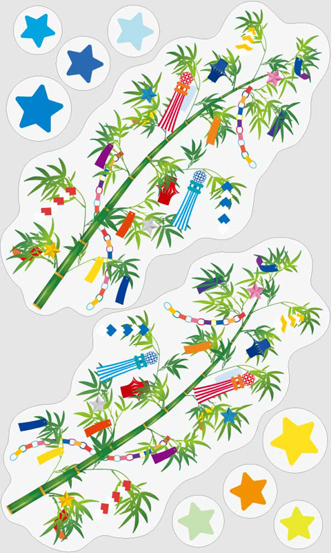 ウィンドウステッカー 七夕