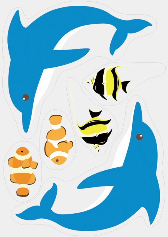 ウィンドウステッカー(小) マリン