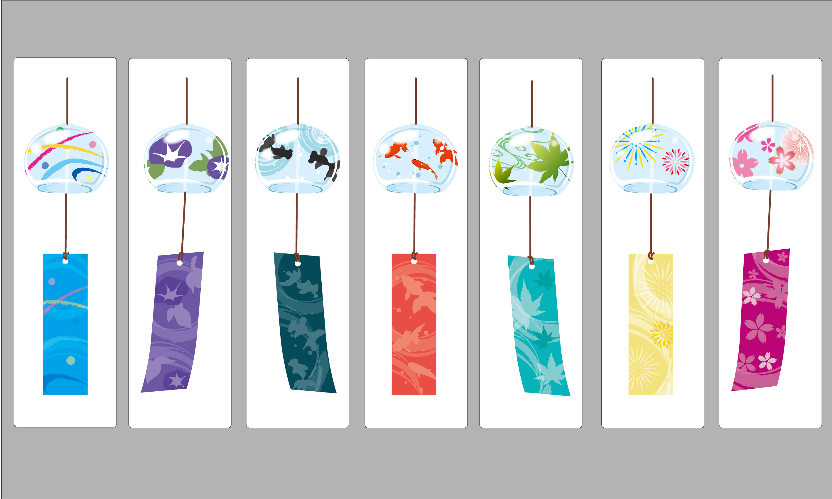 ウィンドウステッカー 風鈴