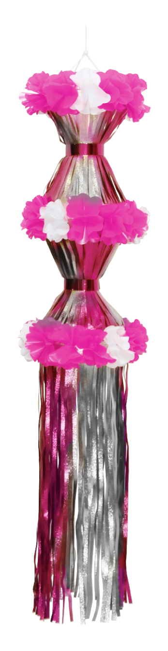 クリスタル2連つづみ吹流し ピンク