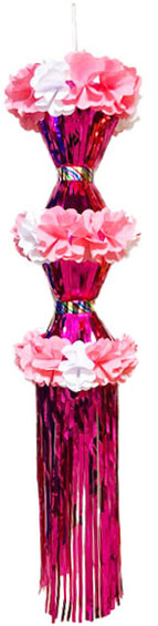 メッキ二連つづみ吹流し ピンク