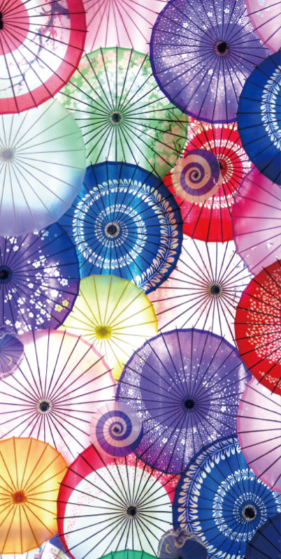 タペストリー(防炎)踊り傘