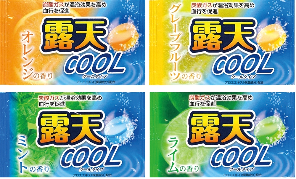 薬用発泡入浴剤　露天クール40g1個