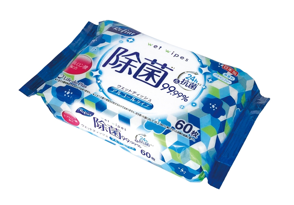 リファイン　アルコール除菌ウェットティッシュ６０枚